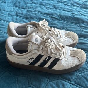 Adidas Women's Cream and Black Sneakers